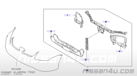 Support assy-radiator core,lower Nissan Almera Tino V10 62530-BU835 Original.