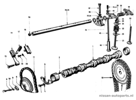 Klepstoterstang A10 Datsun 13238-18001 B10/ E10 Origineel.
