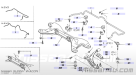 Stabilisatorstang vooras Nissan 54611-69Y11 B13/ N14 Gebruikt.