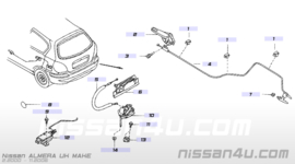 Handle back & fuel opener Nissan 84640-BM610 N16/ P12