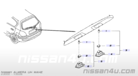 Rechter kentekenverlichting Nissan Almera (Tino) N16/V10 26510-BM400