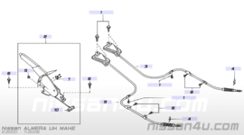 Handremhevel Nissan Almera N16 / Nissan Almera Tino V10  36010-BM620 gebruikt