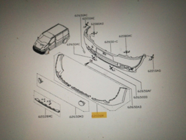 Onderbumper Nissan Primastar X83 62026-00Q0A