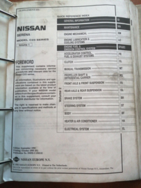 Service manual '' Model C23 series Volume 1 '' Nissan Serena C23 SM5E-C23E1E