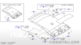 Hemeltje interieur Nissan Almera N15 73910-0N060