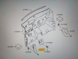 Afdekkap interieur links Nissan Leaf ZE0 66901-3NL0A Origineel.