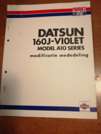 Product bulletin Volume 1 '' Datsun 160J-Violet model A10 series''