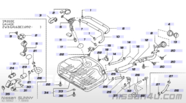 Aanvoerbuis benzinetank Nissan Sunny N14 17221-69Y10