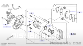 Remblokset achteras Nissan Murano Z50 44060-AL585