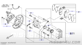 Pad kit-disc brake rear Nissan Murano Z50 44060-AL585