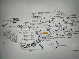 Koelwaterbuis Nissan Primera P11 SR20DE 21021-9F520 Gebruikt