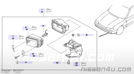 Mistlamp rechtsvoor Nissan Sunny GTI N14 26151-63C10