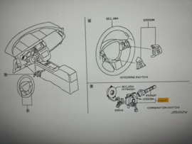 Stuurschakelaarhouder / airbagklokveer Nissan Murano Z50 25567-AC725 Nieuw..