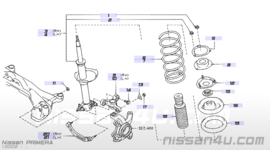 Strut kit-front suspension, left-hand Nissan Primera P12 54303-AV425