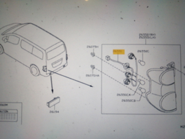 Verlichtingskabelboom achterlicht Nissan NV200 M20M 26551-BJ00A