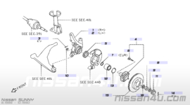 Rotor-disc brake, front 240mm Nissan Sunny B12/ N13 40206-61A01 New.