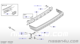 Achterbumper Nissan Micra K10 85022-01B00 Origineel.