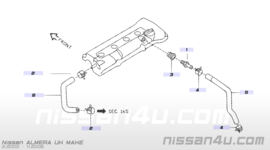 Hose-blow by, A QG15DE / QG16DE/ QG18DE Nissan 11826-9F621 N16/ P11/ V10/ WP11
