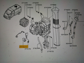 Resistor airconditioning Nissan Primastar X83 27736-00QAC