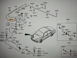 Ruitensproeierpompje Hyundai Elantra III (XD) 98510-26100 Nieuw.