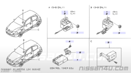 Comfort controle module Nissan Almera N16 28551-BM414