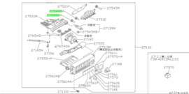 Kachelbedieningspaneellampje Nissan Primera P10 27545-50J00 Origineel.