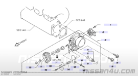 Gasklephuis SR20DE Nissan 16119-2J201 N15/ P11/ W10/ WP11