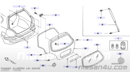 Aanslagrubber achterklep Nissan Almera N16 65822-BM400