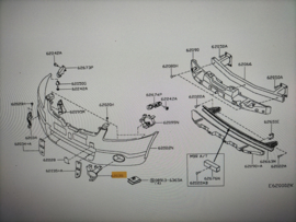 Finisher-front bumper fascia, left-hand Nissan Qashqai J10/ JJ10 62257-JD00A (62257-JD000) Used part.