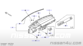 Dashboard Nissan Micra K10 68100-34B00 Gebruikt.