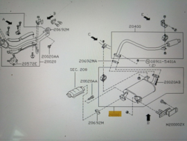 Instapstrip achter links/rechts Nissan Primera P11/ WP11 769B2-2F000