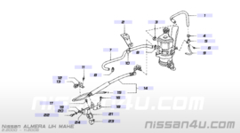 Leidingstelsel stuurbekrachtiging K9K Nissan Almera N16 49710-BN70A