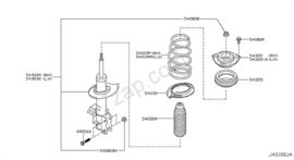 Schokdemperbout Nissan 40056-1AA0A C23/T31