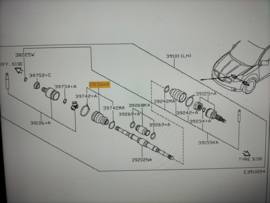 Dust boot kit-repair, inner left-hand HR16DE Nissan Qashqai J10/ JJ10 C9741-JD0JB Original.
