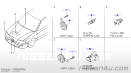 Claxon lage toon Nissan Primera P11/ WP11 25620-9F020