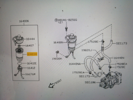 Fuel filter Nissan 16403-59E00 B11/ B12/ C23/ C32/ D21/ D22/ D22S/ E23/ E24/ F22/ F23/ GC22/ LCD22/ N12/ N13/ N14/ N15/ N16/ P10/ P11/ R20/ T12/ T72/ U11/ W10/ WD21/ WP11/ Y10/ Y60/ Y61 New.