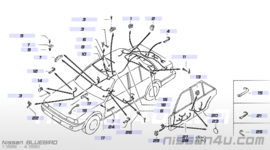 Kabelboom achterportier Nissan Bluebird T72 24126-Q9161