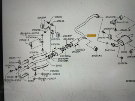 Muffler exhaust, sub SR20DE Nissan Primera P11 20300-3J401 Used part.