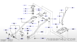 Afdekplaat versnellingspookgat Nissan 74965-50J00 B13/N14/P10/Y10