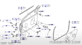 Sierstrip voorportier links Nissan Almera Tino V10 80813-BU000