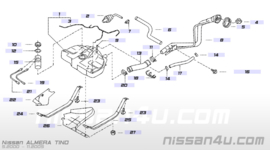 Aanvoerbuis benzinetank Nissan Almera Tino V10 17221-4U100 Nieuw.