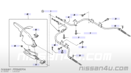 Handremkabel links Nissan Primera P11/ WP11 36531-9F000 Gebruikt.