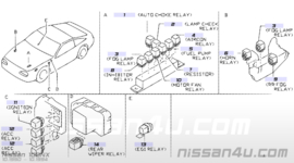 Weerstand 100Ω 2W Nissan 24336-51E00 B13/ D21/ J30/ M11/ N14/ P10/ W10/ Y10 Gebruikt.