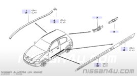 Sierstrip linksachter Nissan Almera N16 78873-BM600