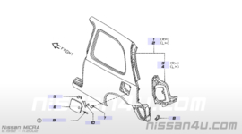 Tankklepje Nissan Micra K11 78830-50B11 Kleurcode FH1