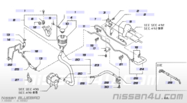 Stuuroliereservoir Nissan Bluebird T12/ T72/ U11 49180-03E02 Gebruikt.