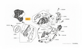 Housing-thermostat HR13DDT Nissan 11060-00Q2E J11/ J12/ T32 New.