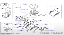 Cover-seat slide Nissan Almera N16 87508-BM402