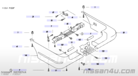 Beschermstrip achterbumper links Nissan Serena C23 85067-9C500