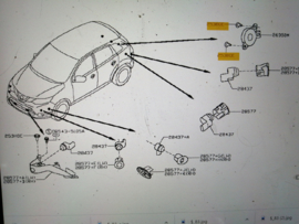 Bevestigingsclip parkeeralarm Nissan 01553-01A50